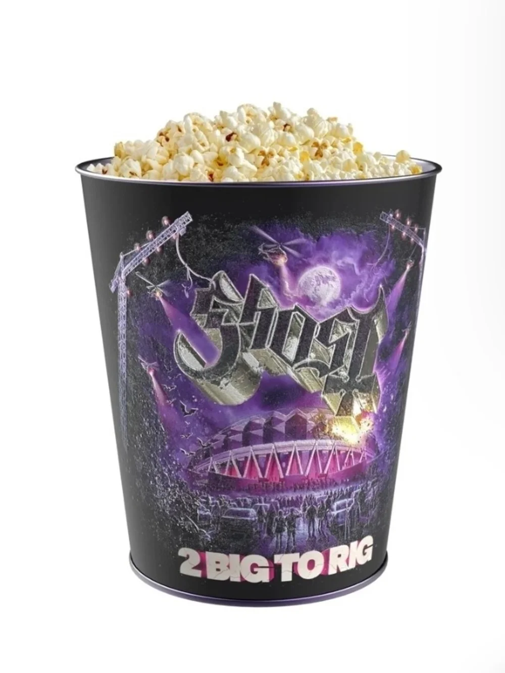 NEW Ghost: 2 Big To Rig Concert Film 130oz Popcorn Bucket - Metal - Rare